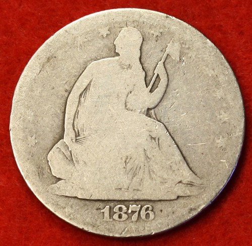 1876 seated liberty half - seated,
